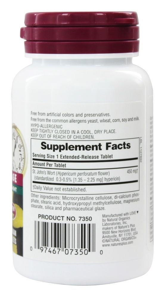 Comprar Herbal Actives versão extensa Wort de São João 450 mg. - 60 Tablets Natures Plus - Imagem 2