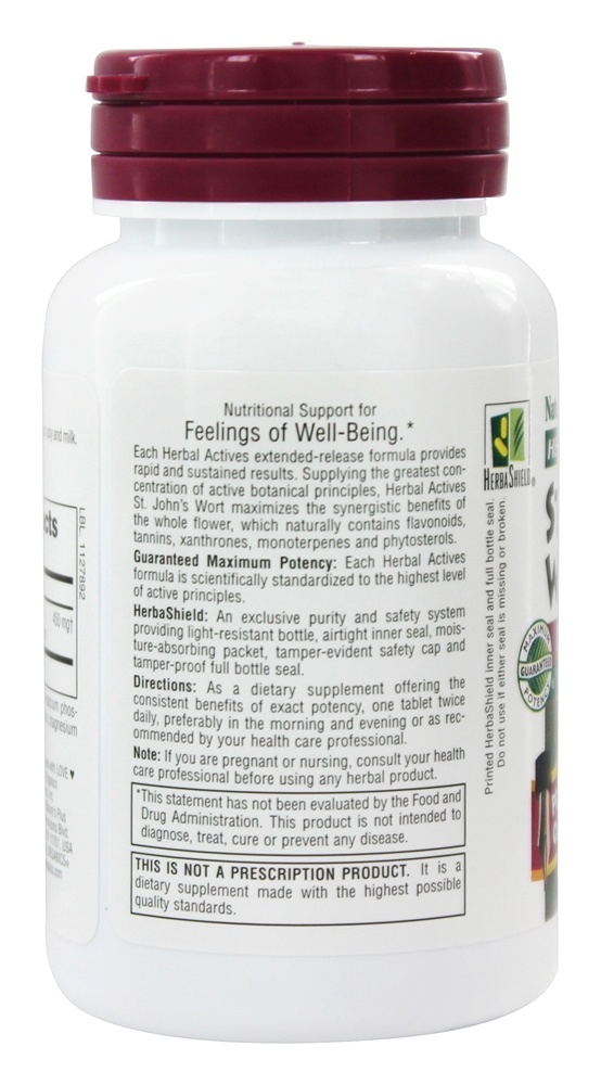 Comprar Herbal Actives versão extensa Wort de São João 450 mg. - 60 Tablets Natures Plus - Imagem 3
