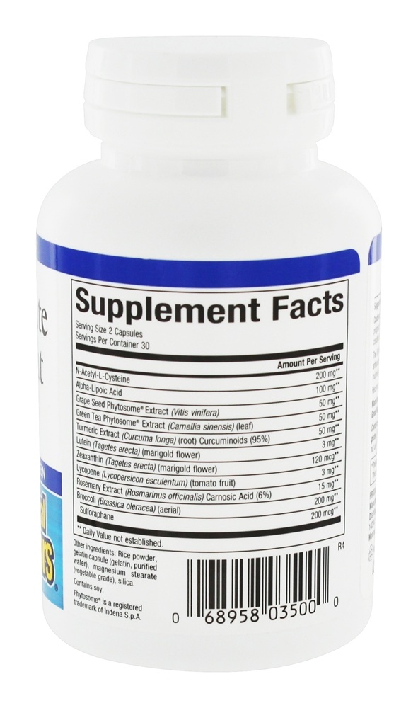 Comprar Fórmula Anti-Oxidante Ultimate - Cápsulas 60 Natural Factors - Imagem 2