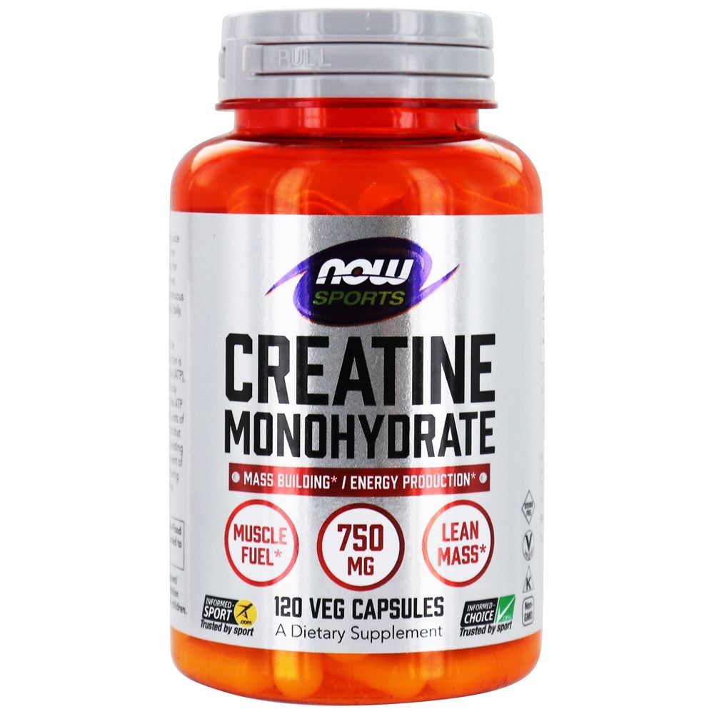 Comprar NOW Sports Creatine Monohydrate 100 % Pure Pó 750 mg . - 120 Cápsula (s) vegetal (s) NOW Foods