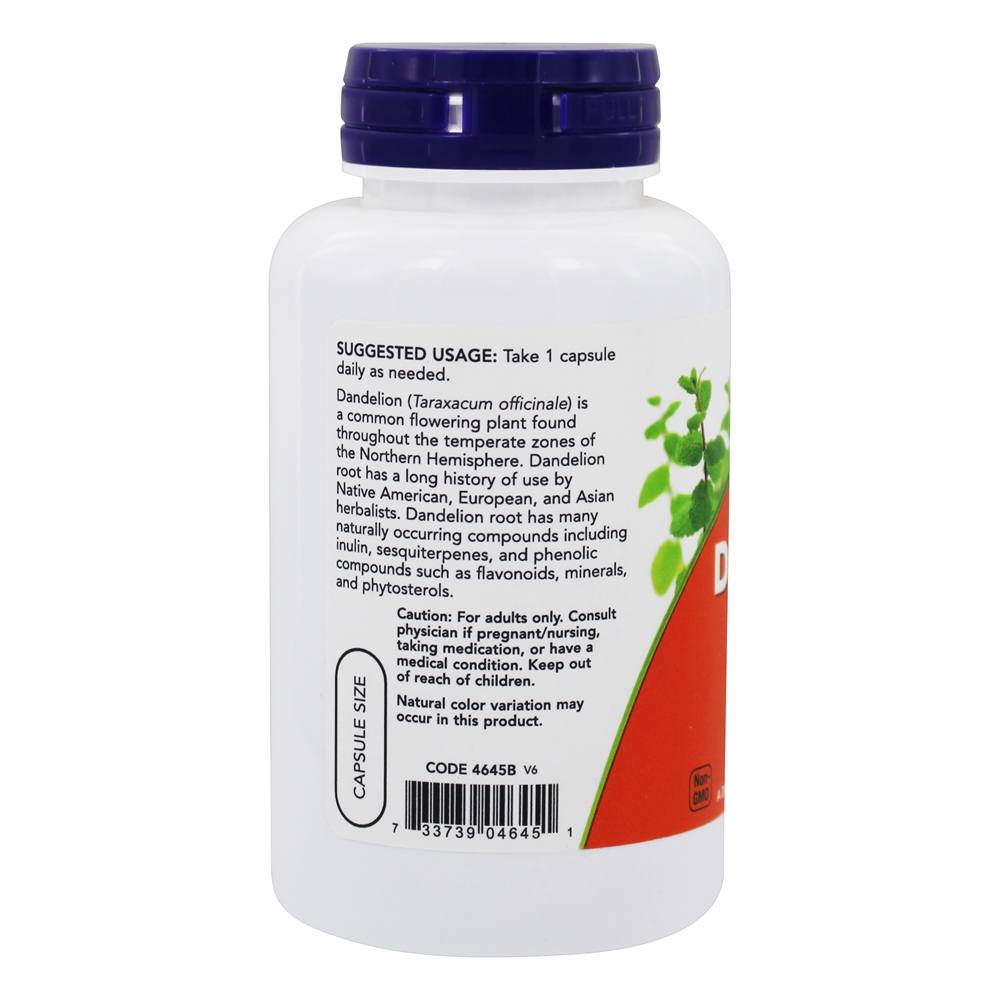 Comprar Raiz Dente-de-Leão 500 mg. - 100 Cápsula (s) vegetal (s) NOW Foods - Imagem 3