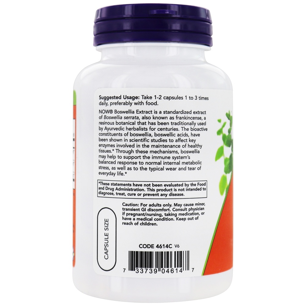 Comprar Extrato de Boswellia 250 mg. - 120 Cápsula (s) vegetal (s) NOW Foods - Imagem 3