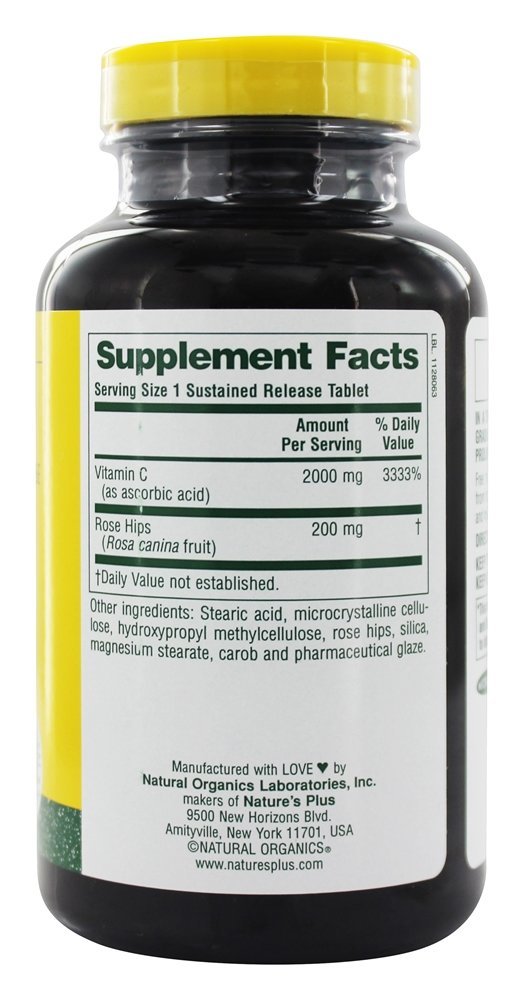 Comprar Ultra-C de Liberação Prolongada 2000 mg. - 90 Tablets Natures Plus - Imagem 2