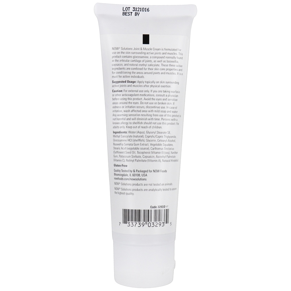 Comprar NOW Solutions Creme para Articulações e Músculos com Capsaicina e Boswellia - 4 fl. oz. NOW Foods - Imagem 2