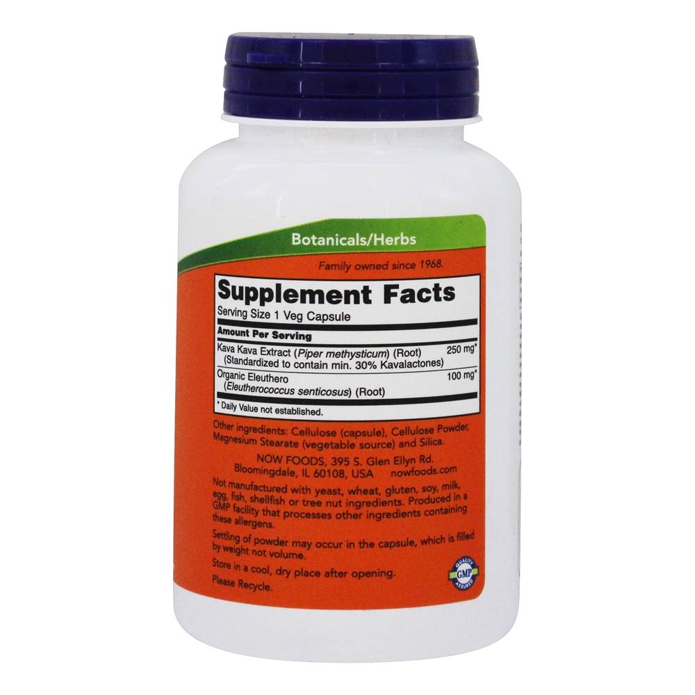 Comprar Kava Kava Extrair Estresse Apoiar 250 mg. - Cápsulas 120 NOW Foods - Imagem 2