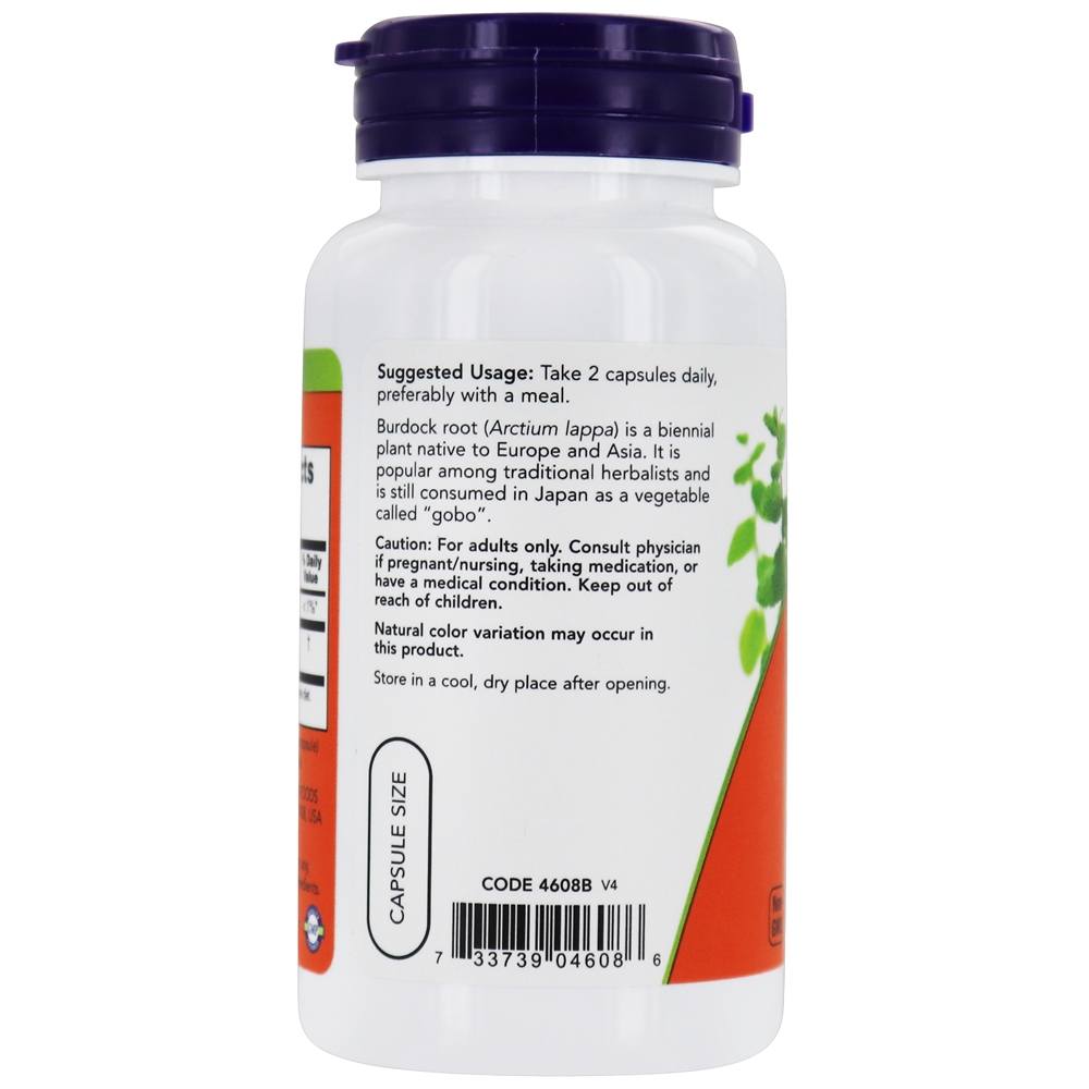 Comprar Raiz de Burdock 430 mg. - 100 Cápsula (s) vegetal (s) NOW Foods - Imagem 3
