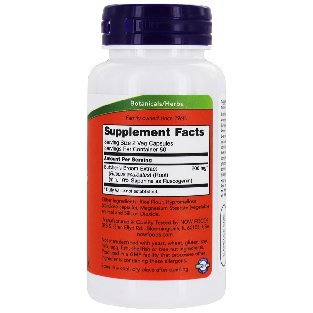 Comprar Vassoura de Carniceiro 200 mg. - 100 Cápsula (s) vegetal (s) NOW Foods - Imagem 2
