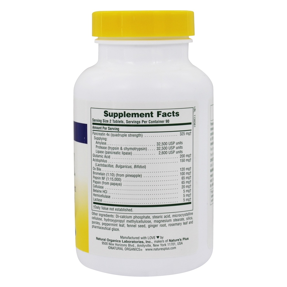 Comprar Ultra-Zyme - 180 Tablets Natures Plus - Imagem 2