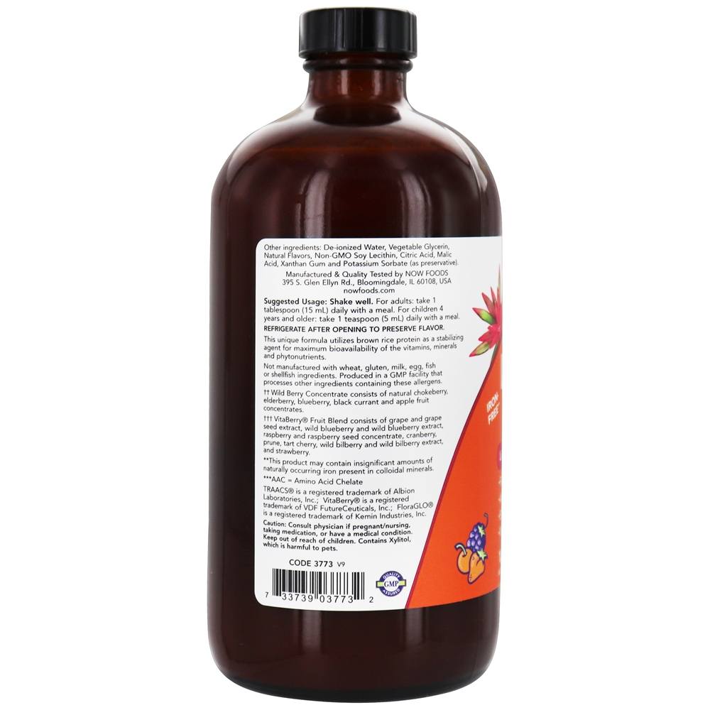 Comprar Liquid Multi Vitamin Wild Berry Wild-Free - 16 fl. oz. NOW Foods - Imagem 3