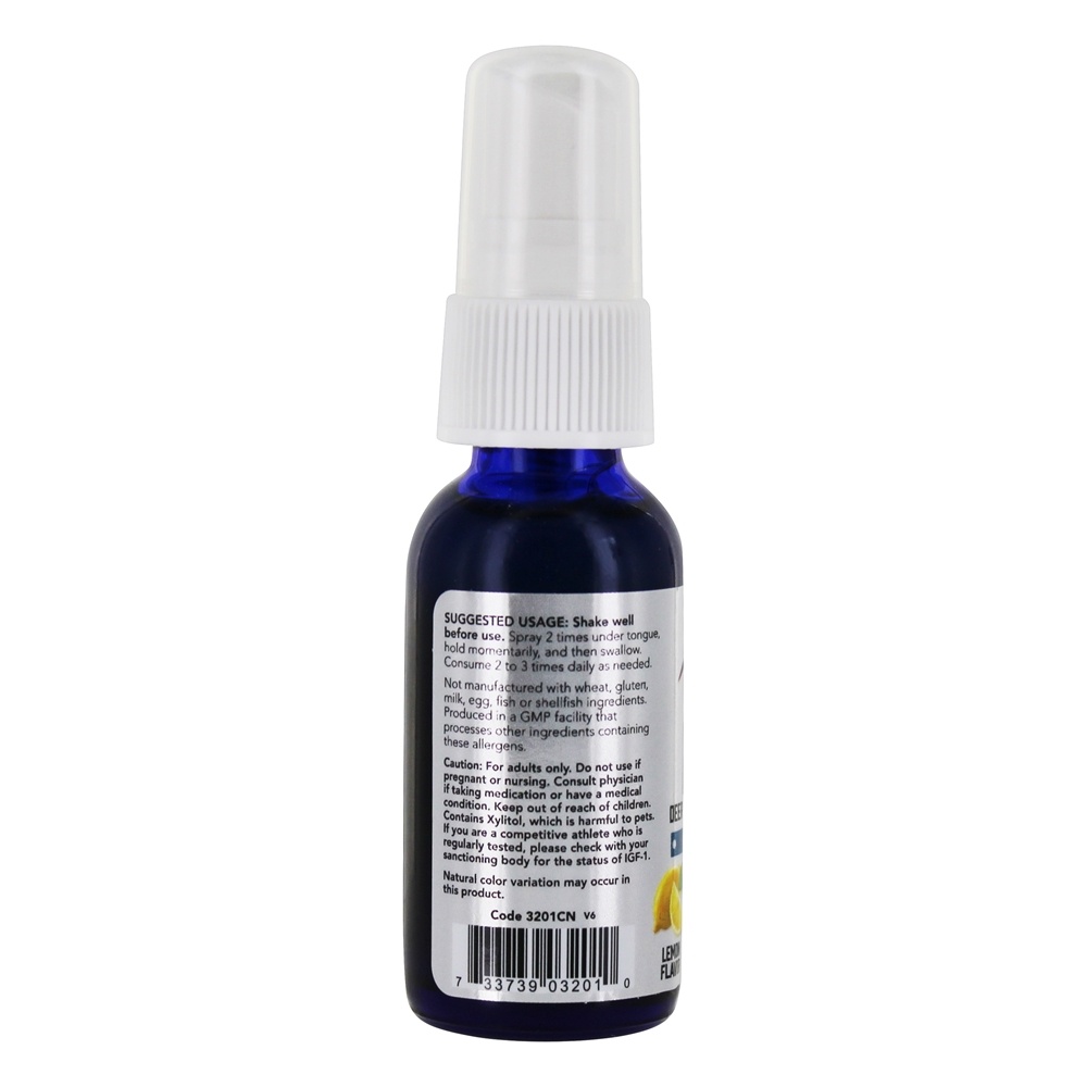 Comprar AGORA ostenta o limão Liposomal do pulverizador do extrato de veludo do chifre dos cervos IGF-1 - 1 fl. oz. NOW Foods - Imagem 3