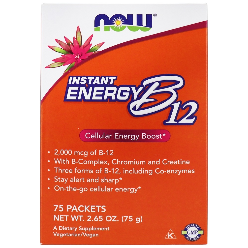 Comprar Energia Instantânea B12 2000 mcg. - 75 Pacotes (s) NOW Foods