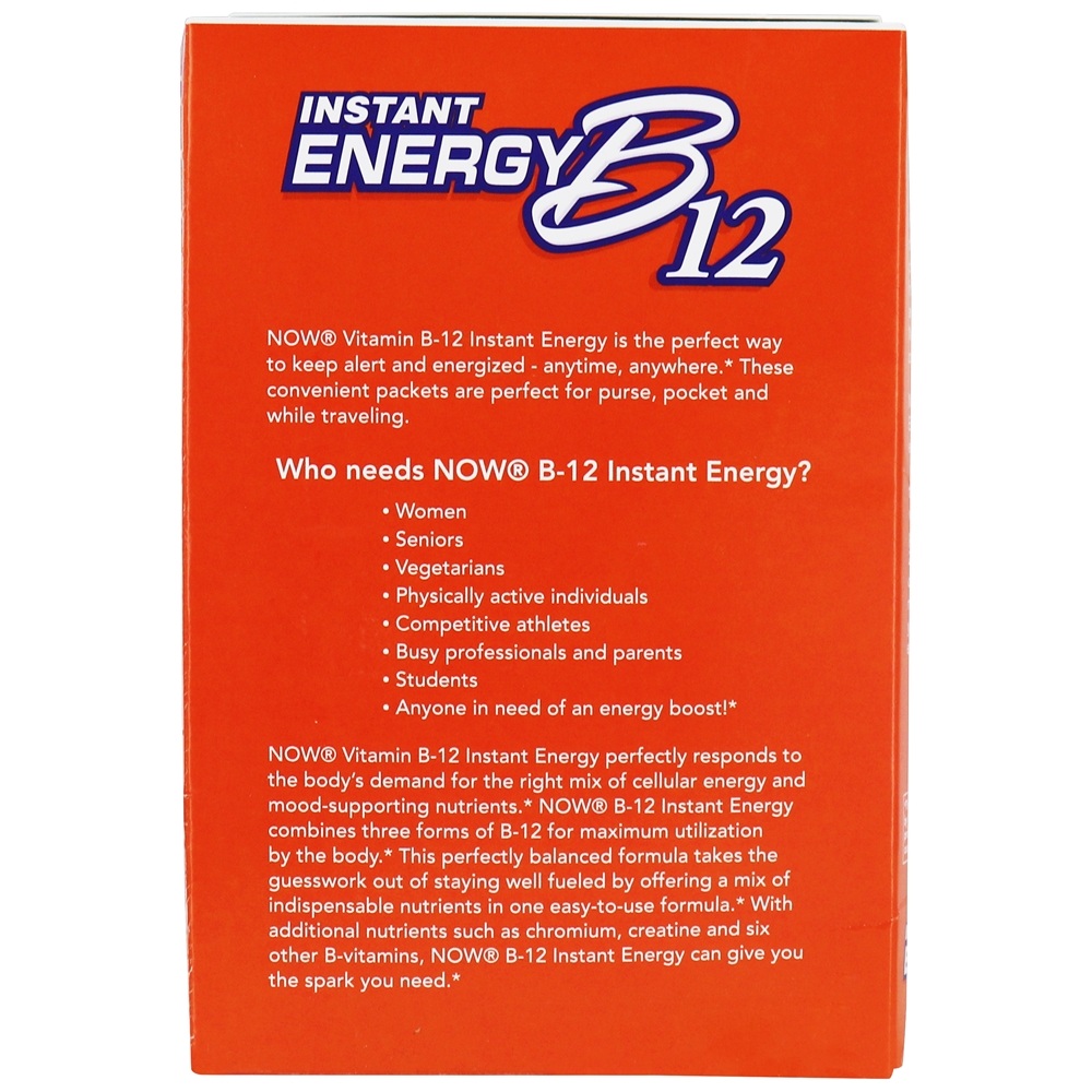 Comprar Energia Instantânea B12 2000 mcg. - 75 Pacotes (s) NOW Foods - Imagem 3