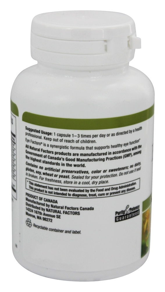 Comprar Fatores Oculares com Luteína 2 mg. - Cápsulas 90 Natural Factors - Imagem 3