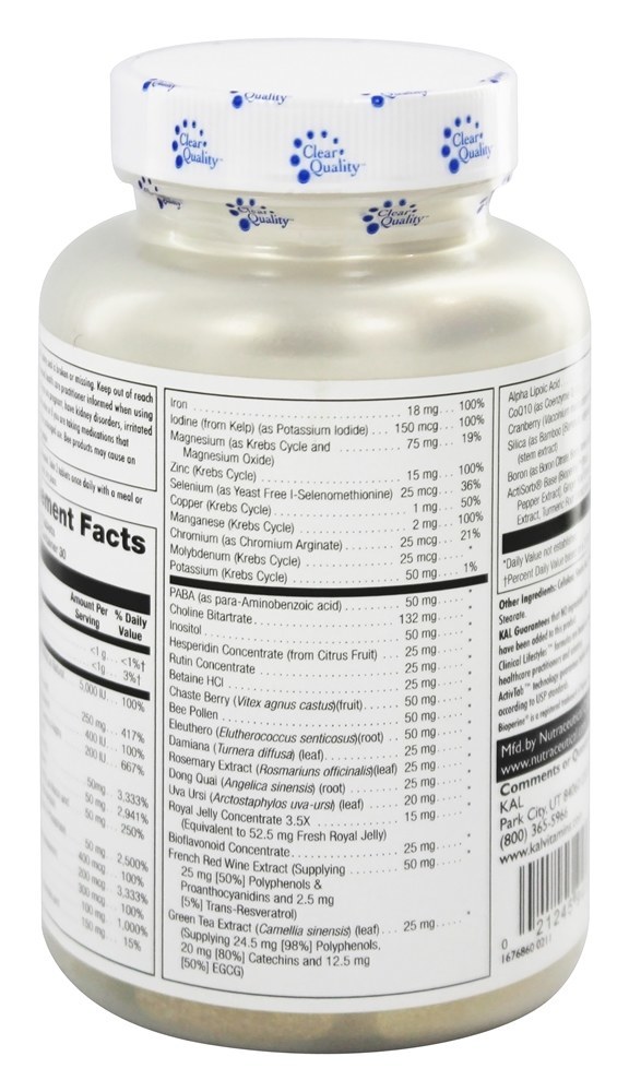 Comprar Vitalidade Para Mulheres - 60 Tablets Kal - Imagem 3