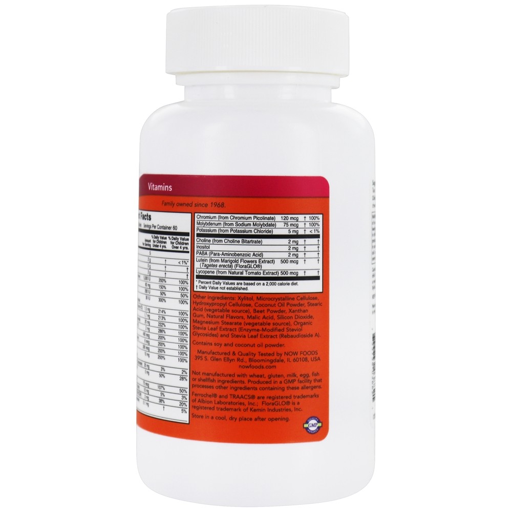 Comprar Kid Vits Multivitamínico Sabor Explosão de Frutas - 120 comprimidos mastigáveis NOW Foods - Imagem 3