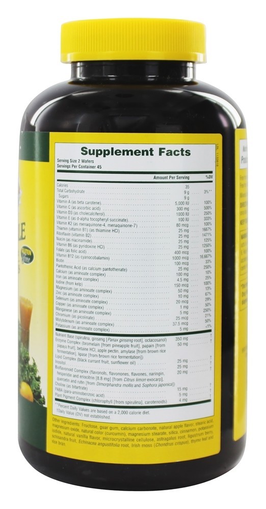 Comprar Source Of Life Multivitamínico Mastigável Para Adultos Sabor Maçã Com Canela - 90 Bolachas Natures Plus - Imagem 2