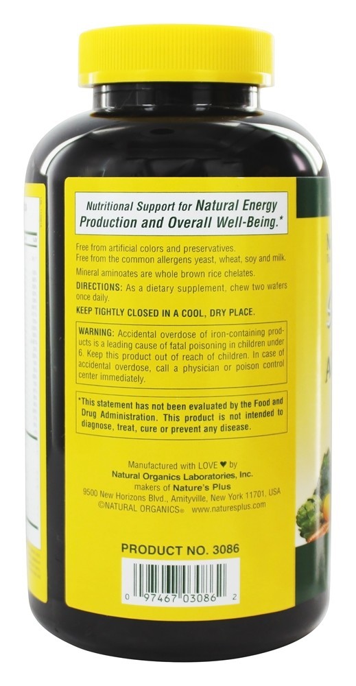Comprar Source Of Life Multivitamínico Mastigável Para Adultos Sabor Maçã Com Canela - 90 Bolachas Natures Plus - Imagem 3