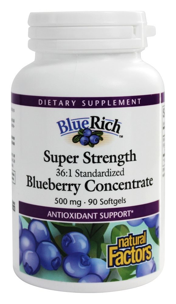 Comprar Blue Rich Concentrado de Mirtilo Super Potente - 90 Softgels Natural Factors
