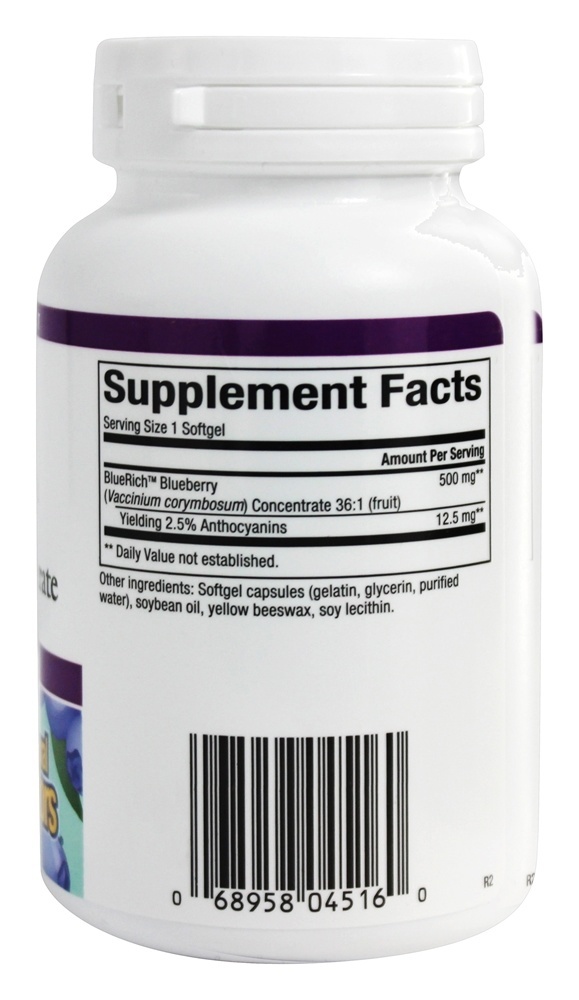 Comprar Blue Rich Concentrado de Mirtilo Super Potente - 90 Softgels Natural Factors - Imagem 2