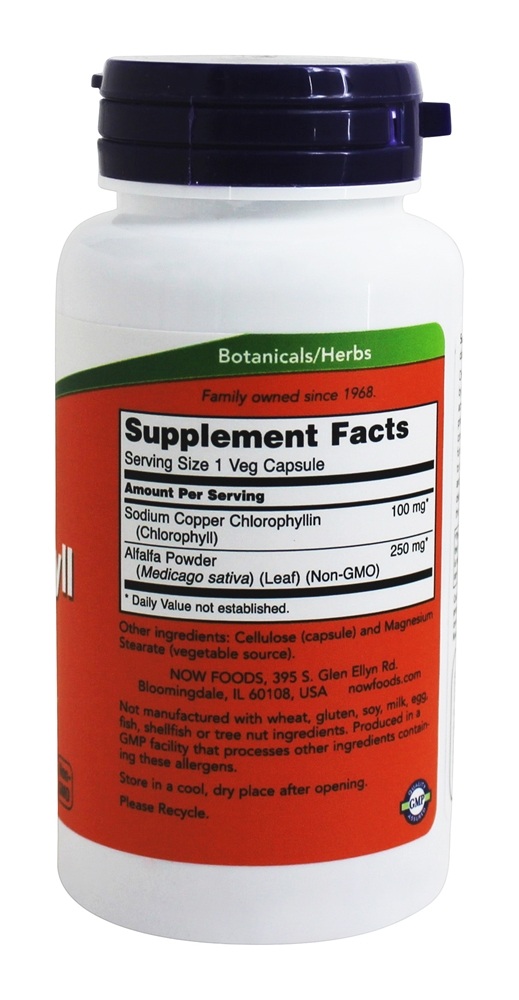 Comprar Clorofila 100 mg . - 90 Cápsula (s) vegetal (s) NOW Foods - Imagem 2