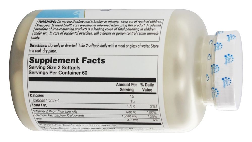 Comprar Cálcio Suave de Alta Potência 1200 mg. - 120 Softgels Kal - Imagem 2