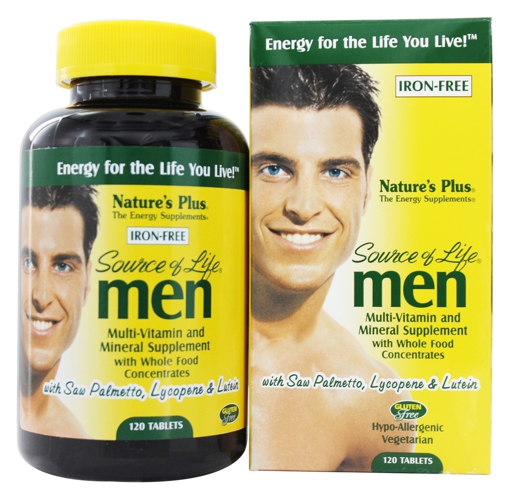 Comprar Source of Life Men Suplemento Multivitamínico & Mineral Para Homens (Sem Ferro) - 120 Tablets Natures Plus