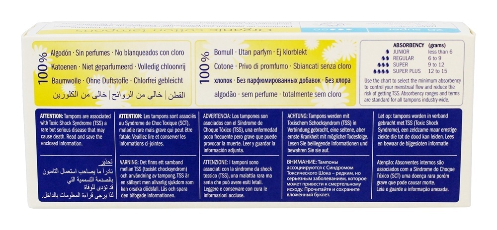 Comprar Orgânico 100% Algodão Tampões Super - 20 Pacote (s) Natracare - Imagem 2