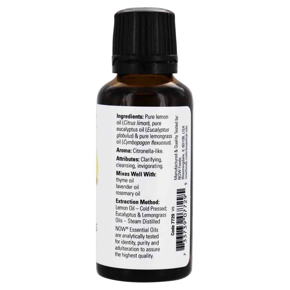 Comprar 100 % Pure e óleo essencial natural Limão e eucalipto - 1 fl. oz. NOW Foods - Imagem 2