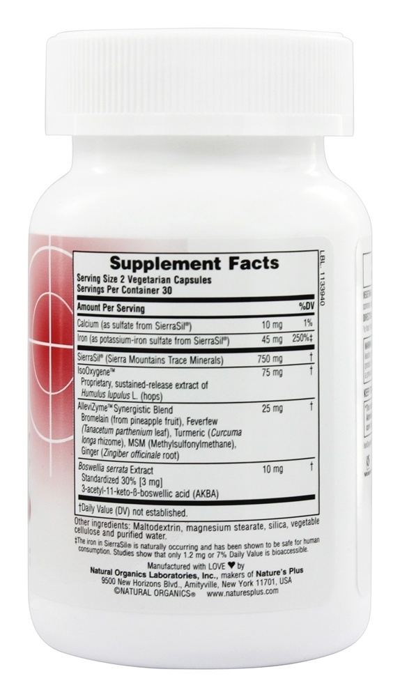 Comprar Ultra InflamActin - Cápsulas vegetarianas 60 Natures Plus - Imagem 2