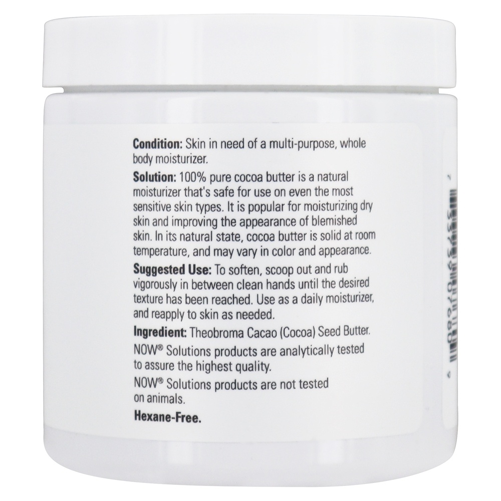 Comprar NOW Solutions Manteiga De Cacau - 7 oz. NOW Foods - Imagem 2
