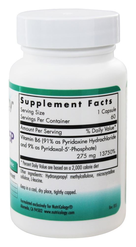 Comprar Piridoxina P5P (B6) - Cápsulas vegetarianas 60 Nutricology - Imagem 2