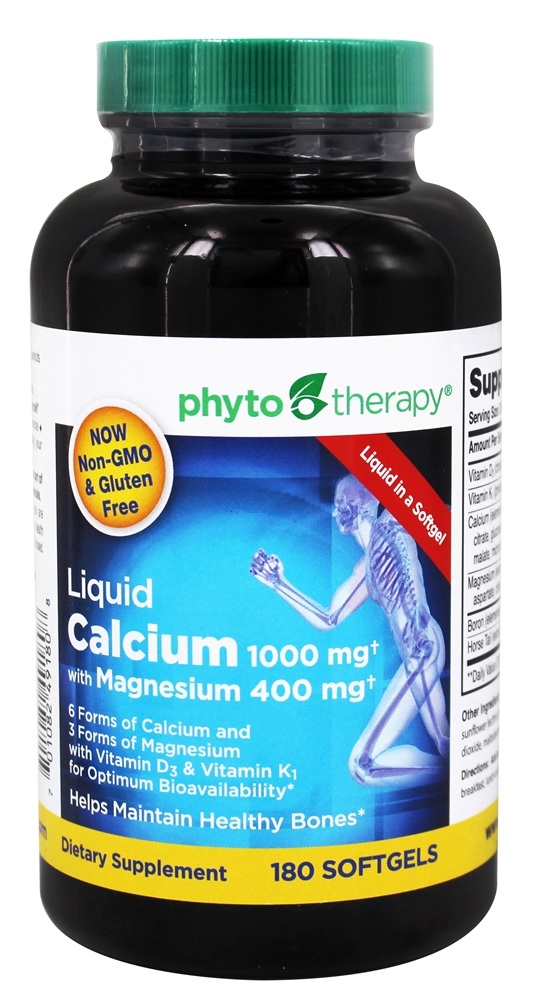 Comprar Cálcio Líquido 1000 mg com Magnésio 400 mg - 180 Softgels Phyto Therapy