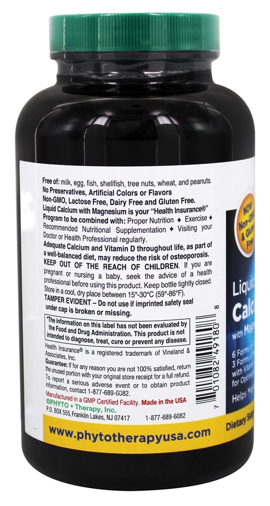 Comprar Cálcio Líquido 1000 mg com Magnésio 400 mg - 180 Softgels Phyto Therapy - Imagem 3