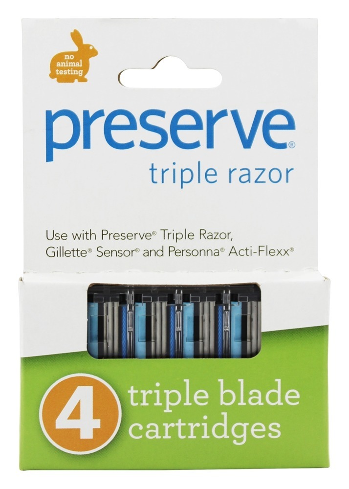 Comprar Lâmina tripla de substituição de lâmina de barbear - 4 Cartucho (s) Preserve