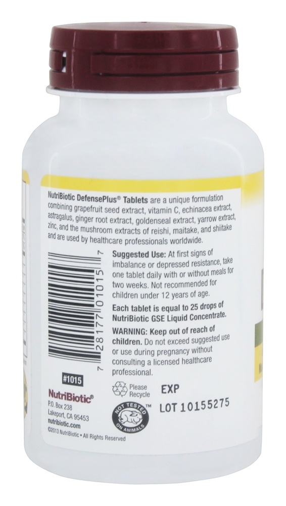 Comprar Defense Plus Potência Máxima 250 mg. - 90 Tablet (s) vegano (s) Nutribiotic - Imagem 3
