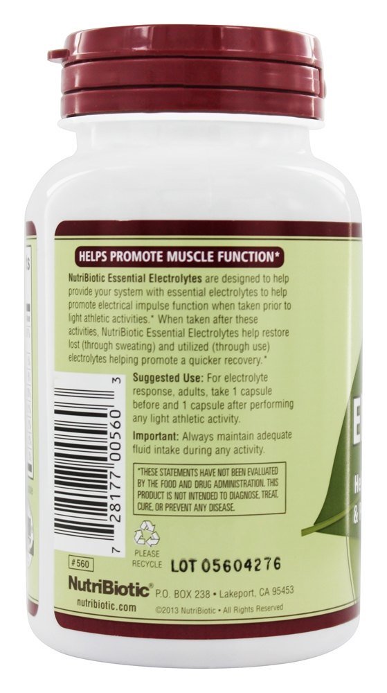 Comprar Eletrólito Essencial - Cápsulas Vegan 100 Nutribiotic - Imagem 3