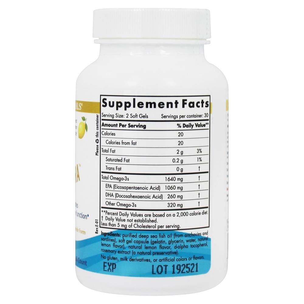 Comprar Limão da forma de triglicerídeo superior da EPA Xtra 1000 mg . - 60 Softgels Nordic Naturals - Imagem 2