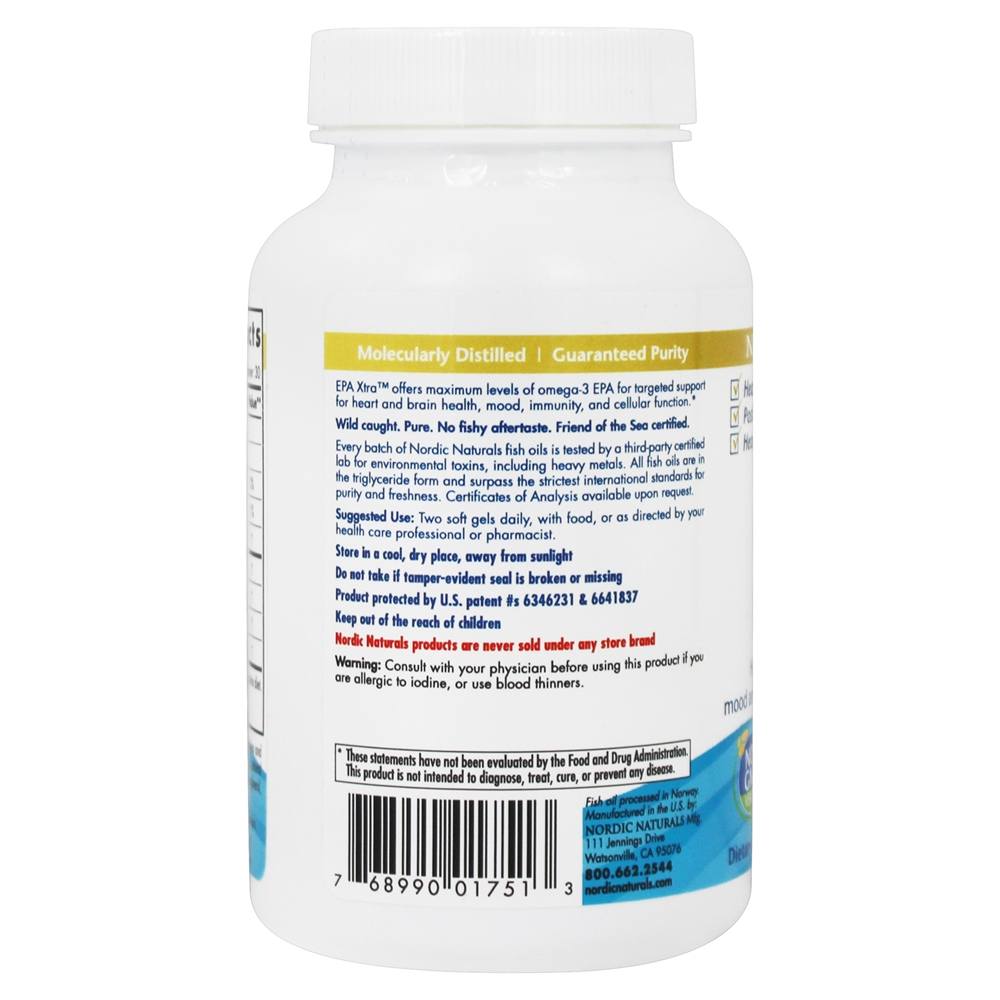 Comprar Limão da forma de triglicerídeo superior da EPA Xtra 1000 mg . - 60 Softgels Nordic Naturals - Imagem 3
