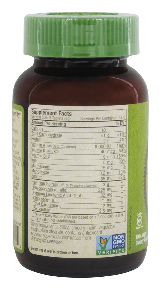 Comprar Pure Havaiano Spirulina Pacifica 500 mg. - 200 Tablets (anteriormente guias de Spirulina) Nutrex Hawaii - Imagem 2