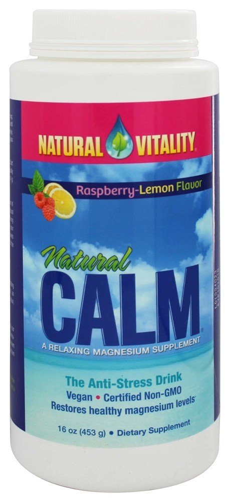 Comprar Natural Calmo Magnésio Anti-Stress Bebida Framboesa Sabor Limão - 16 oz. Natural Vitality