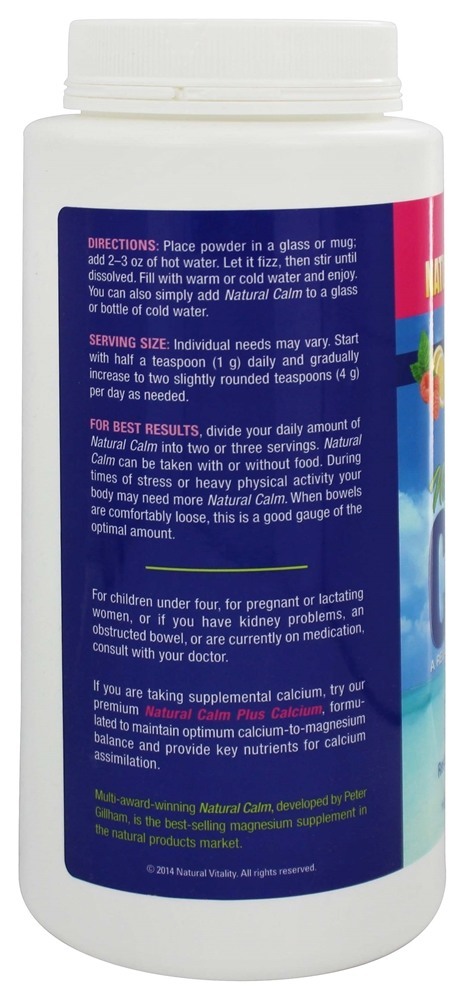 Comprar Natural Calmo Magnésio Anti-Stress Bebida Framboesa Sabor Limão - 16 oz. Natural Vitality - Imagem 3