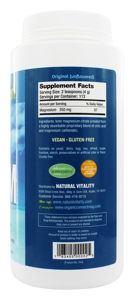 Comprar Natural Calm Bebida Anti-Estresse de Magnésio Sem Sabor - 16 oz. Natural Vitality - Imagem 2