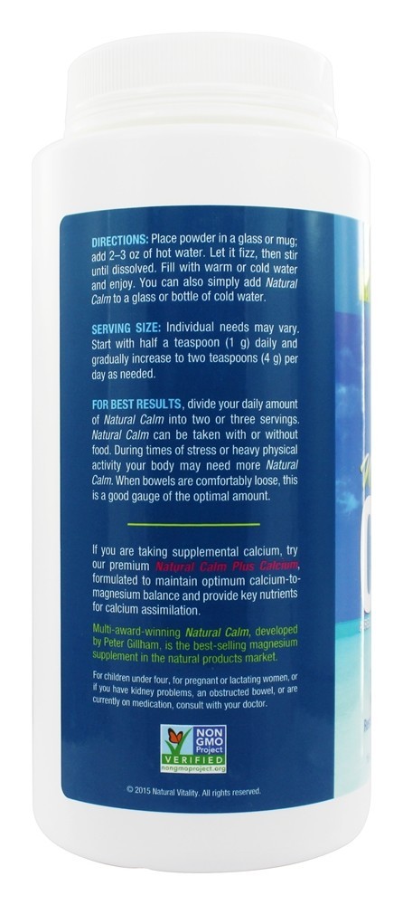 Comprar Natural Calm Bebida Anti-Estresse de Magnésio Sem Sabor - 16 oz. Natural Vitality - Imagem 3