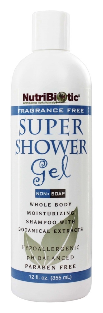 Comprar Champô Super Não-Sabonete em Gel de Duche com GSE Sem Fragrância - 12 fl. oz. Nutribiotic