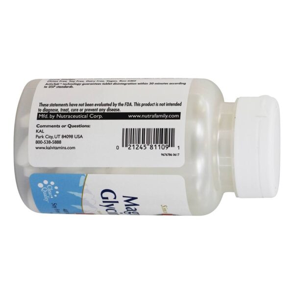 Comprar Glicinato de Magnésio 400 mg. - 90 Tablets Kal - Imagem 4