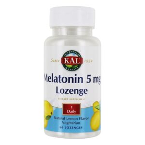 Comprar Pastilhas de Melatonina Sabor Natural de Limão 5 mg. - 60 Pastilhas Kal