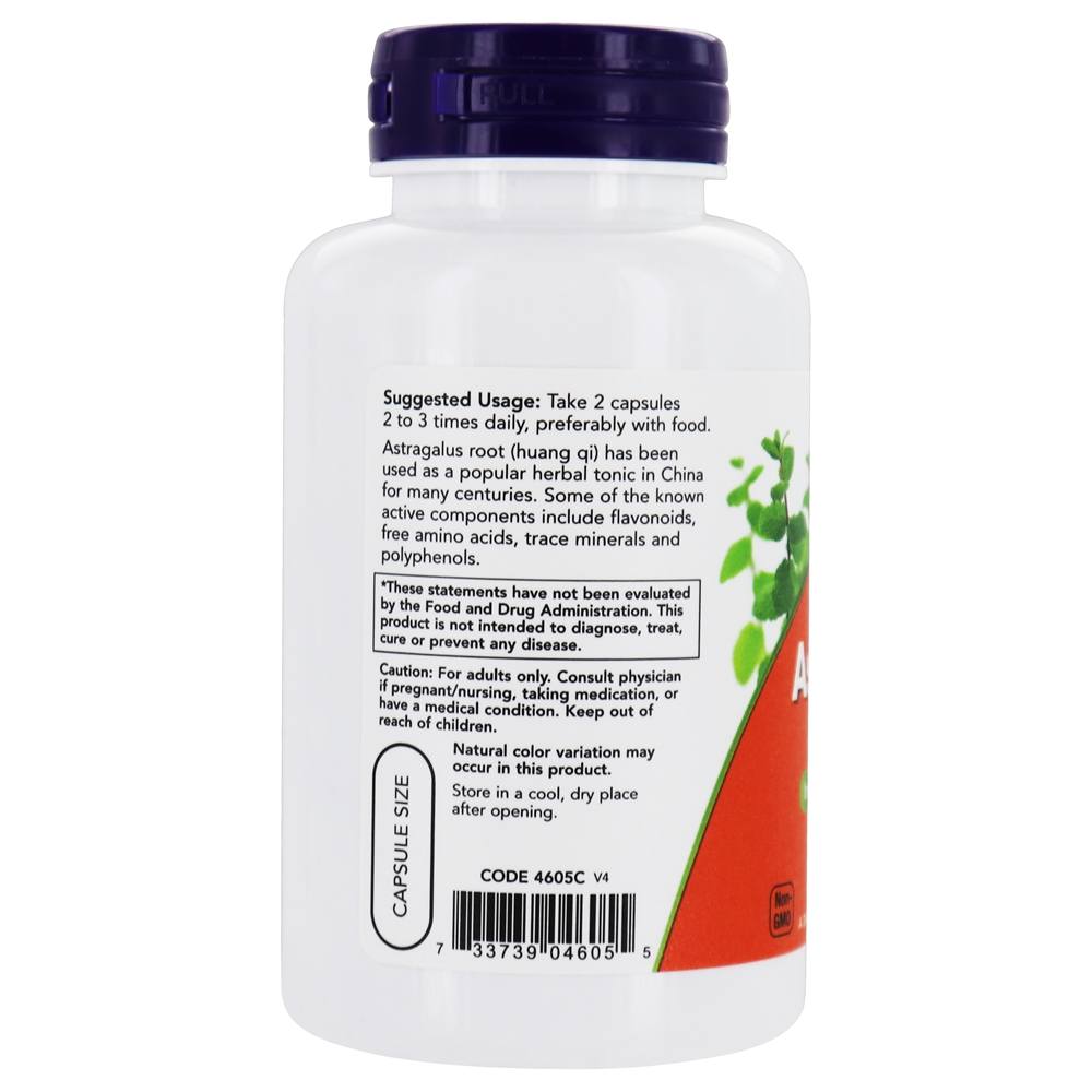 Comprar Astrágalo 500 mg. - 100 Cápsula (s) vegetal (s) NOW Foods - Imagem 3
