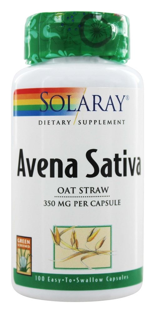Comprar Extrato de palha de aveia da Avena Sativa 350 mg. - Cápsulas 100 Solaray