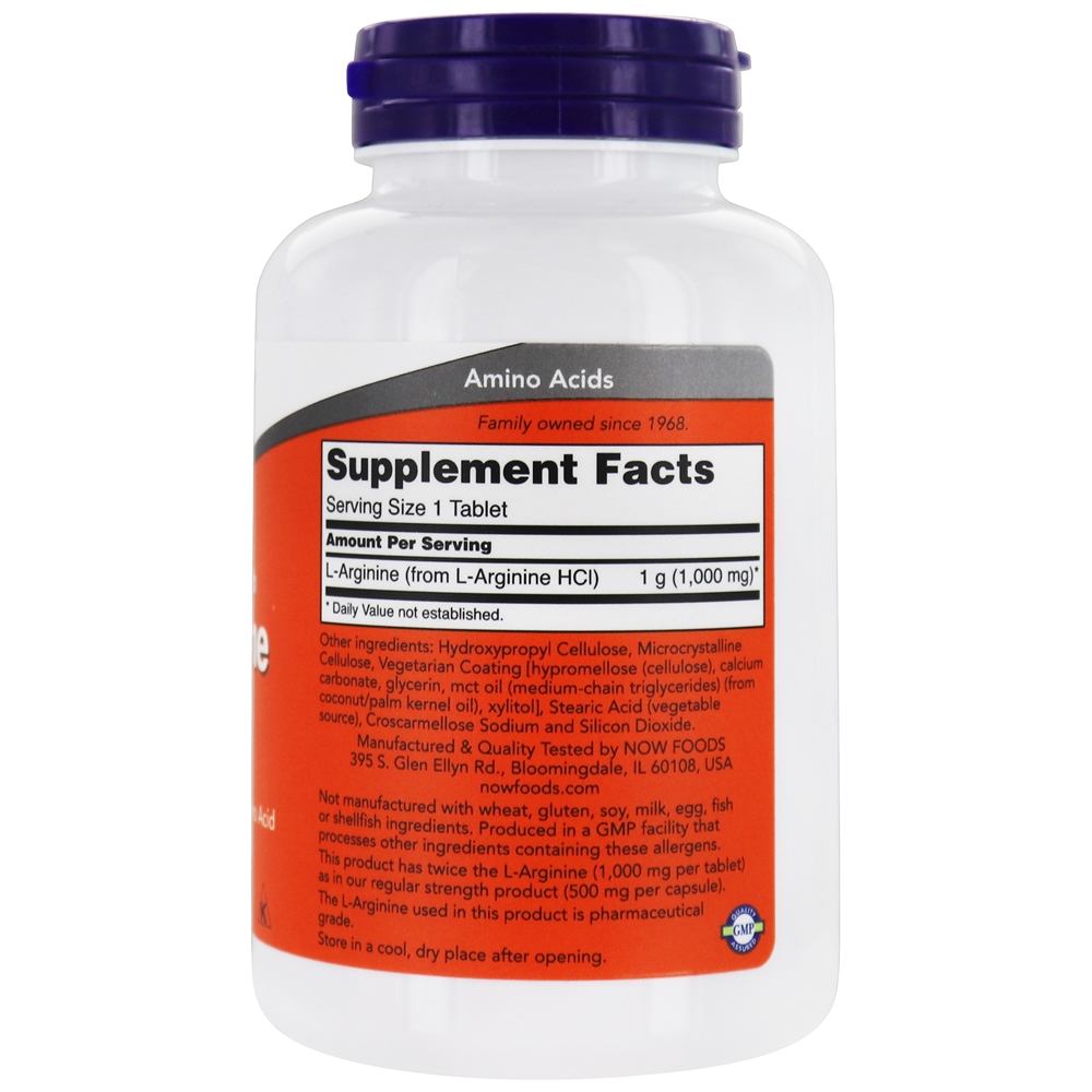 Comprar Força dupla da L-arginina 1000 mg . - 120 Tablets NOW Foods - Imagem 2