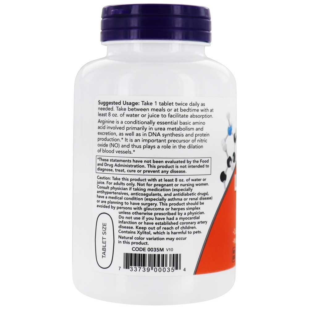 Comprar Força dupla da L-arginina 1000 mg . - 120 Tablets NOW Foods - Imagem 3